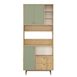 Hanah Home RE6-SY Armario Multiusos Roble y Verde